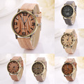 2017 Hot Sale Vintage Wood Grain Watches Fashion Women Quartz Watch Wristwatches Gift Good looking AP
