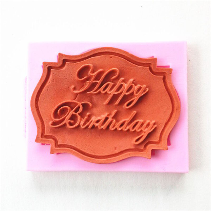 Гаджет  New Silicone Cake Fondant Mould Decorating Chocolate Baking Mold Happy Birthday None Дом и Сад