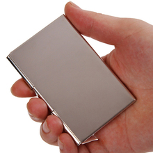 Vogue Stainless Steel Silver Aluminium Business ID Name Credit Card Holder Case Free Shipping L09407