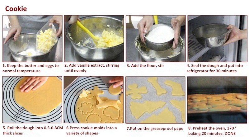 Cookie Tools Cookies Cutter Biscuit Stamp Press Icing Set Mold Bakeware Kitchen Baking tool  (3)