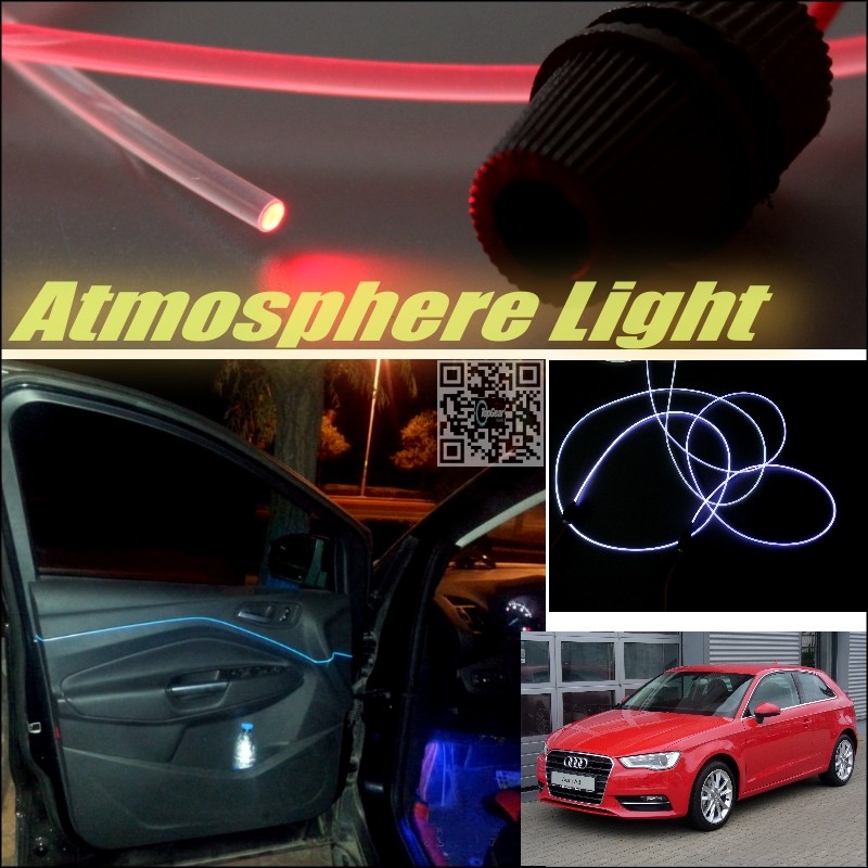 Car Atmosphere Light Fiber Optic Band For Audi A3 S3 RS3 Interior Refit Uniformity No Dizzling Cab Inside DIY Air light