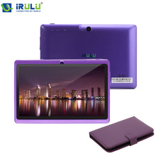 IRULU Tablet PC Android4.4 Kitkat 7″ HD 512MB RAM 16GB ROM Dual Camera Tablet External 3G Quad Core Purple Keyboard/Color