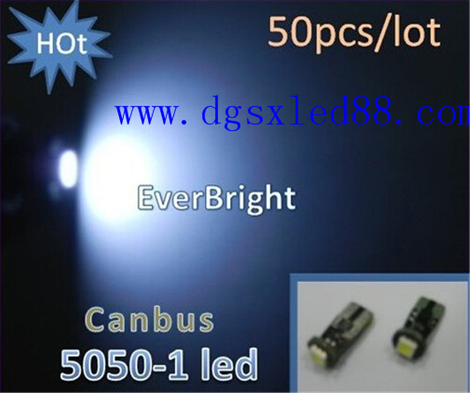   50 . T10 1SMD 5050 Canbus T10 W5W 1  5050 1           