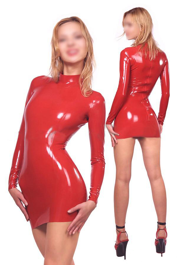Summer dress 2015 full sleeve sexy red bodycon latex dress club wear fetish costumes vestidos for women plus size hot sale