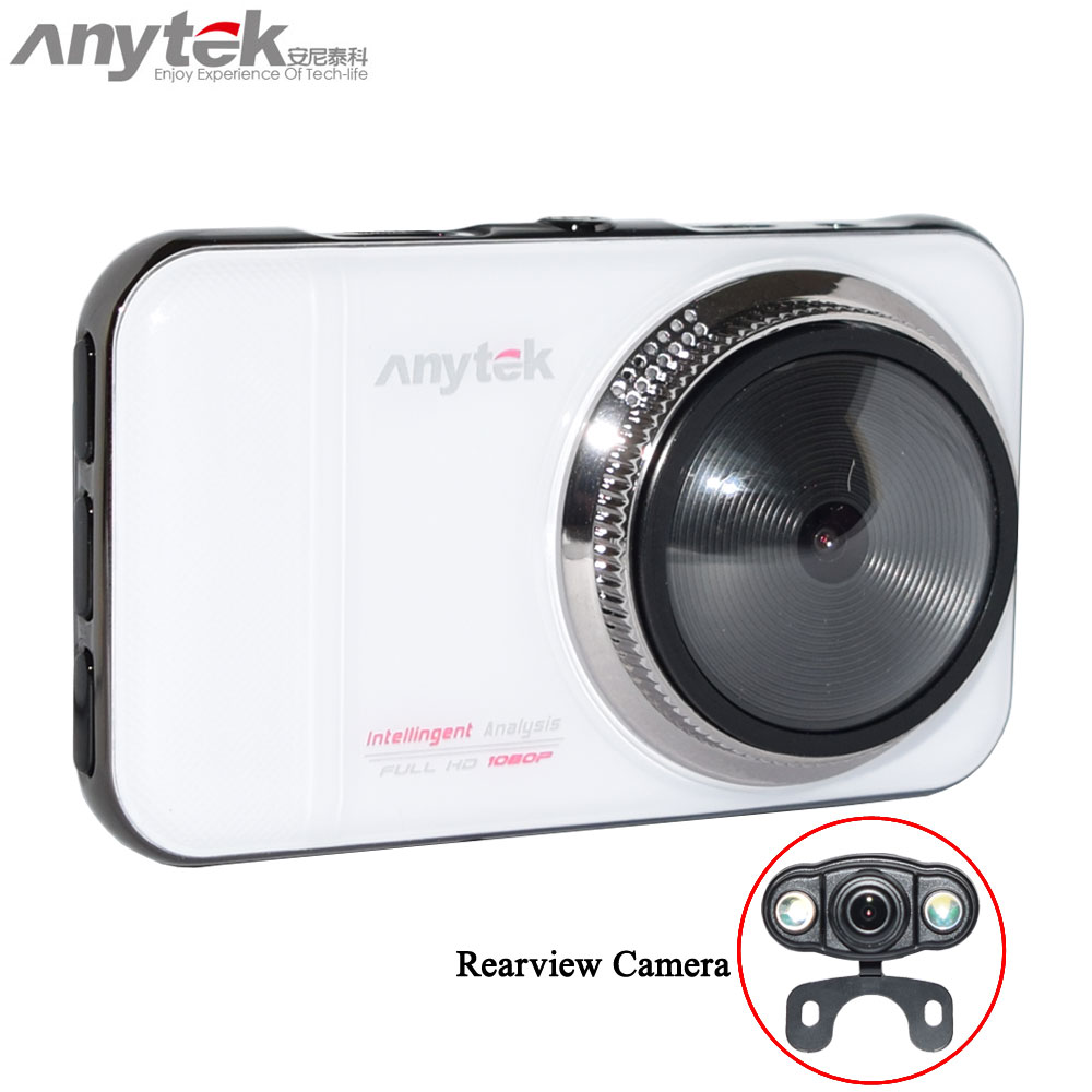 Original Anytek A1H DVR Dual Cameras with 3.0 inch Big Lens Wide Angle Car Camcorder Full HD Night Vision with 32G Card
