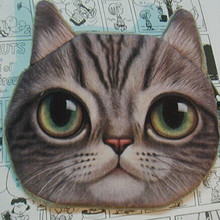 New Fashion Women Cute Shoulder Bag Cat Face Pouch Bag Cartoon Print Zipper Closure Messenger Bag Coin Purse Clutch Bag F051
