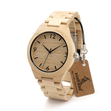 BOBO BIRD Christmas Season Gift Design for Anniversary Edition Christmas Series of Wooden Watches Maple Wood Quartz Watch