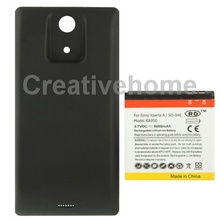 BA950 5000mAh Replacement Mobile Phone Battery Cover Back Door for Sony Xperia ZR / M36h