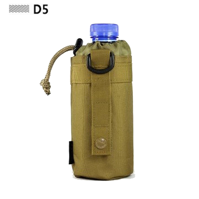 MOLLE system water bottle D ring holder drawstring pouch purse,Attack Safari Army Durable Travel ...