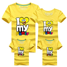 2015 new family look t-shirt minion father mother and kids clothes cotton children clothing short sleeve tshirt 8 colors