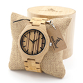 BOBO BIRD Naturally Mens Minimalism Luxury Unique Bamboo Wooden Watches With All Wood Bamboo Straps
