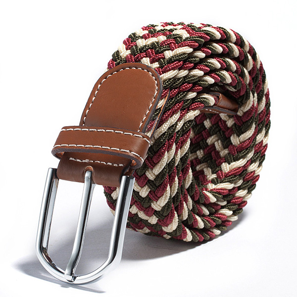Hot Sale Mens Womens Canvas Plain Webbing Metal Buckle Woven Stretch Waist Belt Colors Fashion NEW