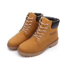 2016 Fashion Casual Men Women Boots Autumn Winter Suede Tooling Snow boot Leather Couples Martin zapatos mujer Big Size 36-46