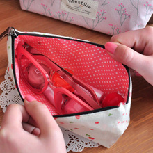 Mini Retro Flower Floral Lace Pencil Shape Pen Case Cosmetic Case Makeup Make Up Bag Zipper