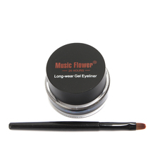 Gel Eyeliner by Music Flower Water proof And Smudge proof Cosmetics Set Eye Liner Kit in