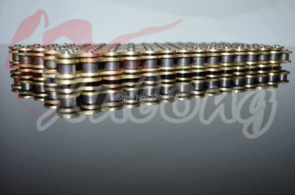530* 120 Brand New UNIBear Motorcycle Drive Chain 530 Gold O-Ring Chain 120 Links For Honda VF 750 C Magna  Drive belts