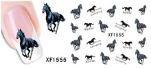 1 Pcs Horse Design New Arrival Water Transfer Nail Art Stickers Decal Free Shipping