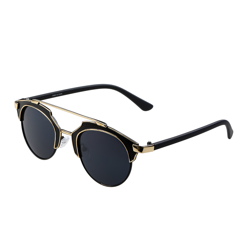 New 2015 fashion vintage sunglasses Good quality Design men women retro eyewear round frame glasses Oculos