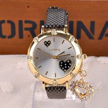 Latest design Watches Brand Famous Luxury Ladies Quartz Watch Gold Color Wristwatches Heart Pendant Fashion watch