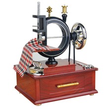 Retro home decoration craft best girl birthday gift Sewing Machine music box toys for kids