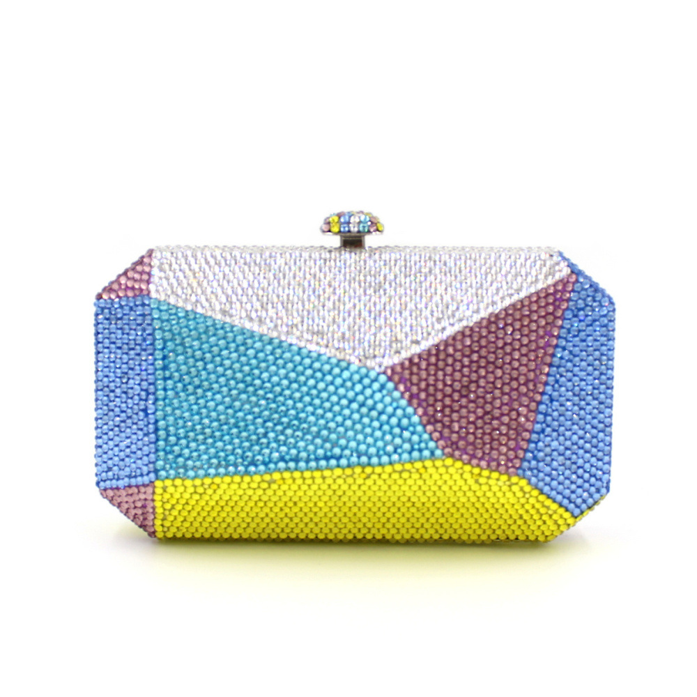 Multi color Rhinestone Crystal Clutch Luxury Handbags Women Bags Designer High Quality Crystal ...