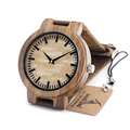 Top brand luxury BOBO BIRD C20 New Vintage Round Bamboo Wood Quartz Watches With Real