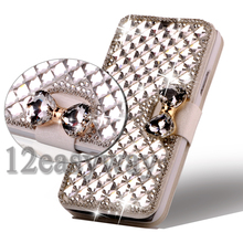 For iPhone6 Luxury Bling Crystal Diamond Leather Flip Bag For iPhone 6 4 7 Plus 5