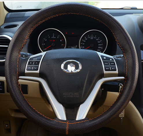5 Colors High quality Genuine Cowhide Leather Steering Wheel Cover racing steering wheel ! Free shipping