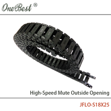 JFLO 1 Meter 18x25mm Drag Chain High-Speed Mute Open On Outside Type Engineering Towline Wire Carrier Cable Tanks Chain