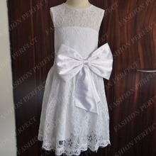 2016 Custom Size Lace Wedding Party Flower Girl Dress Children Kids baptism princess Flower Girl Dresses