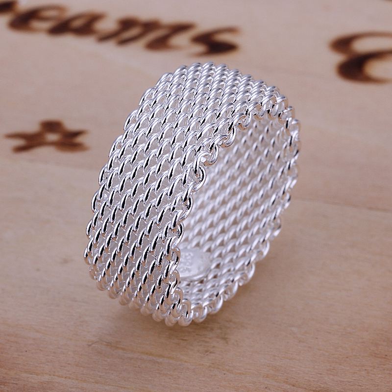 Fine Wedding Gifts Reviews Online Ping Free Shipping Whole Fashion Jewelry Silver Ring Fine Net Women Men Gift Finger Rings
