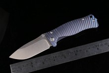 Italia león acero molletta TC4 titanium D2 cuchilla cuchillo plegable táctico de la caza que acampa al aire libre bolsillo de la supervivencia cuchillos herramientas EDC