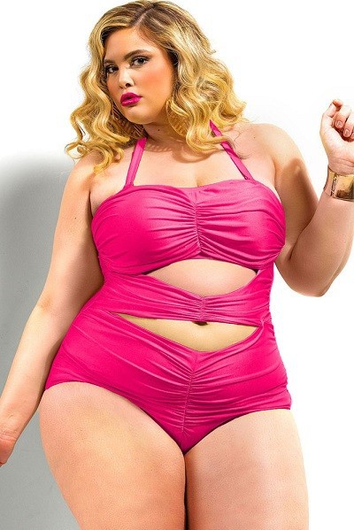 Rosy-Sweetheart-Ruched-Plus-Size-Swimsuit-LC41436-3P