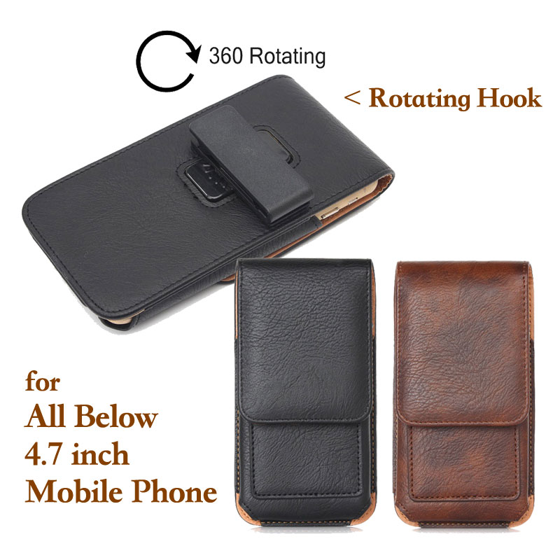 Business Style font b Mobile b font font b Phone b font Leather Bag Outdoor 360