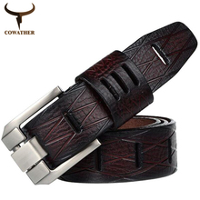 Designer men 100% good quality cowskin qenuine luxury leather belts for men,strap metal pin buckle,hip jeans belt,drop shipping