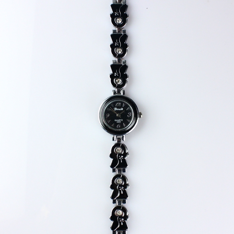 Cartoon Pattern Relogio Relojes Ladies Quartz Bracelet Watch New 2015 Fashion Golden Luxury Watches Clock Hours Reloj Mujer