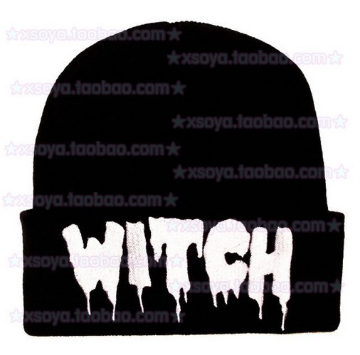 Free Shipping Beanie Winter Skullies Street Hip hop Hats WITCH for women A40 face warmer seahawks