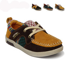 2016 spring children Genuine Leather shoes boys peas shoes breathable soft bottom kids comfort shoes free shipping