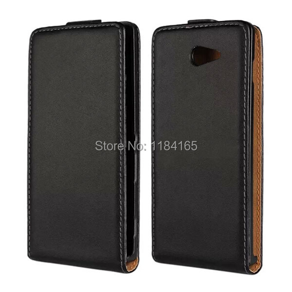 SONY-1119_1_Fashion Vertical Flip Genuine Leather Case for Xperia M2S50h