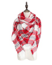 Free Shipping Stylish Designer Wool Plaid Shawl Prime Cozy Warm Material For 2016 Winter And Fall Fashionable Tartan Knit Women
