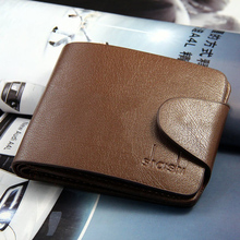 Hot sale fashion new top men leather wallets Classic design quality trade bifold card holders purse