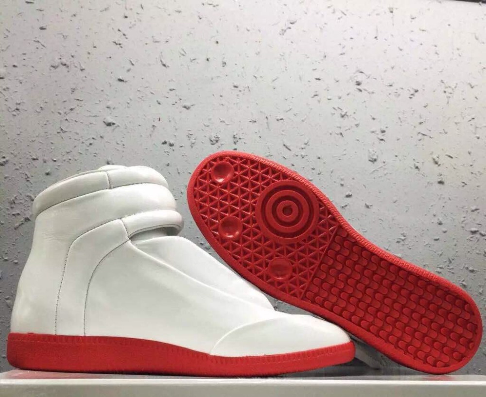 handmade original quality men\u0026#39;s Sneakers RED SOLE and WHITE ...