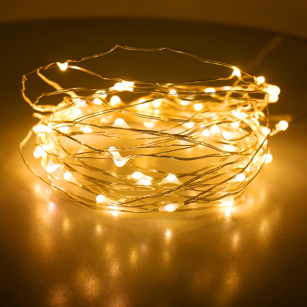 Wholesale 6m 60 LED Copper Wire String Light Fairy Lamp 3AA Battery Box