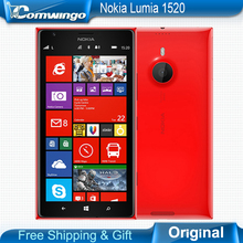Original Nokia Lumia 1520 Windows Phone cellphone 32GB Quad Core 2.2GHz 2GB RAM  20MP NFC GPS WIFI 3G Smartphone