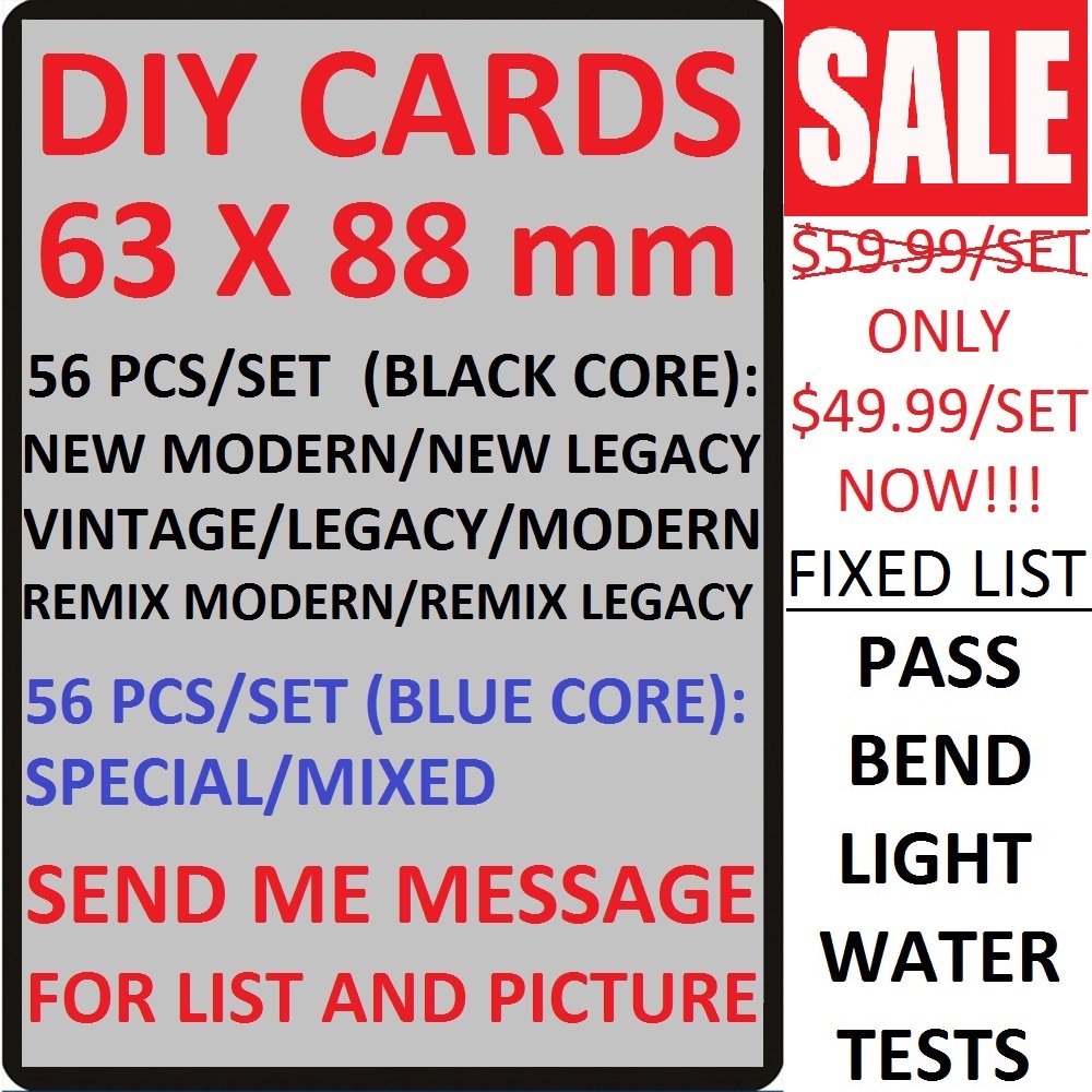 (Whole Set) DIY Magical Board Game, Proxy Cards, Gathering Black/Blue Core, MTG Lion Recommended