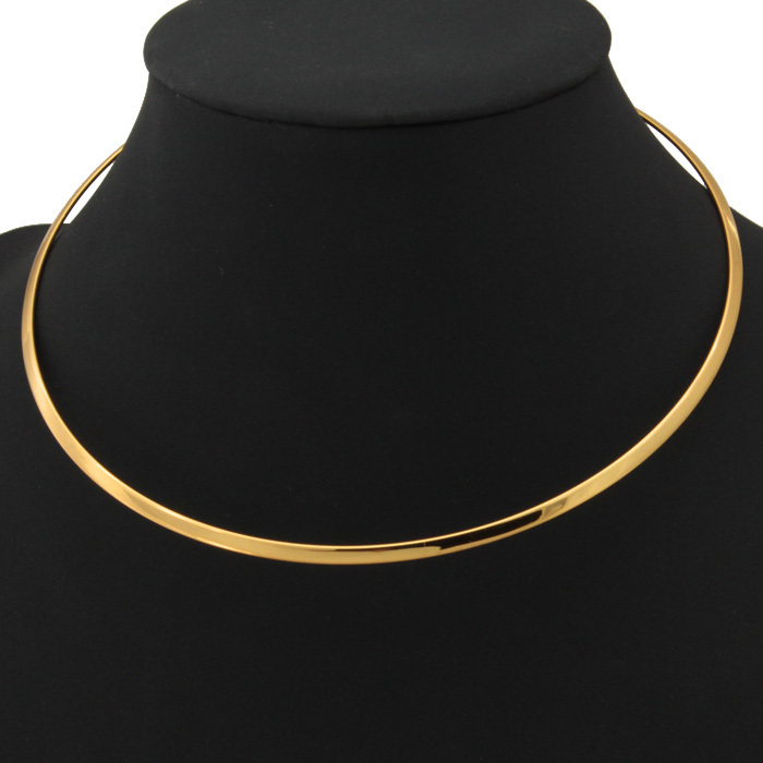 2015 Gold Torques Necklace Women Fashion Jewelry Wholesale18K Real Gold /Platinum Plated New Trendy Round Necklace N632