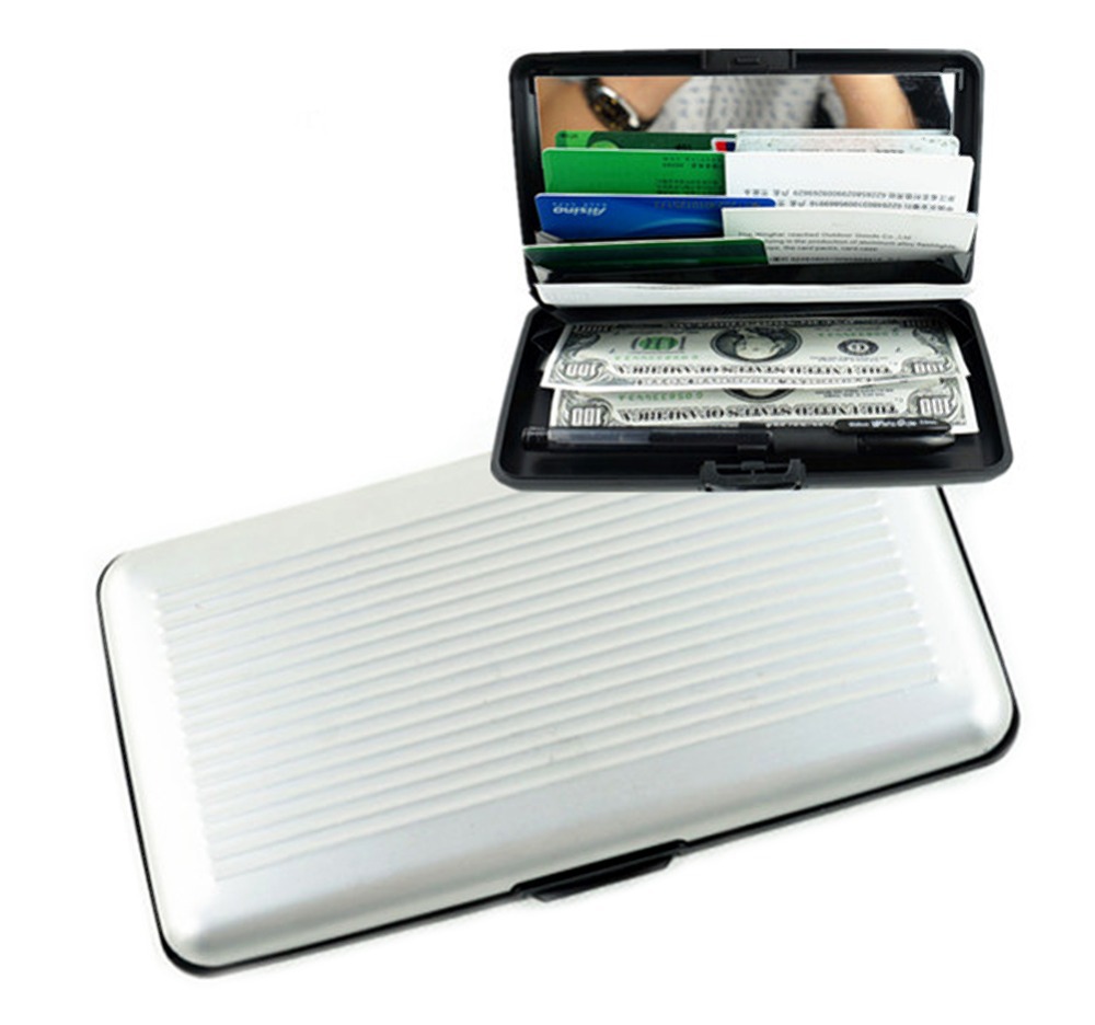 Men Business password plastic aluminium credit card holder waterproof men wallets case box ZH025