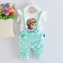 Children’s Sets Minnie T-shirt & Polka Dot Overalls Girl Clothing Suits Kids Fall Bebes Clothes baby infant children’s suit