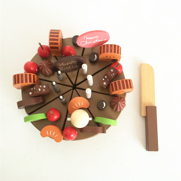Baby Toys Wooden Chocolate Cake Birthday Cake Food Wooden Toys The Most Popular Kitchen Toy Play House Birthday Gift