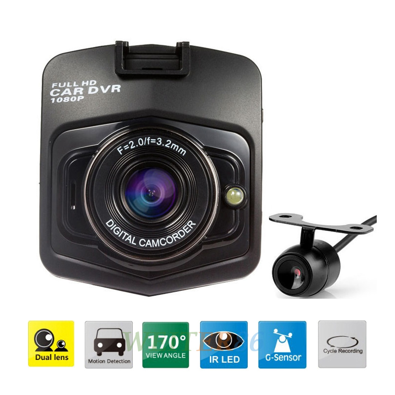 New GT300 Dual Lens Car Camera Full HD 1080P 2 Lens Car DVR Video Recorder Night Vision Camcorder Two Cameras Black Box New GT300 Dual Lens Car Camera Full HD 1080P 2 Lens Car DVR Video Recorder Night Vision Camcorder Two Cameras Black Box